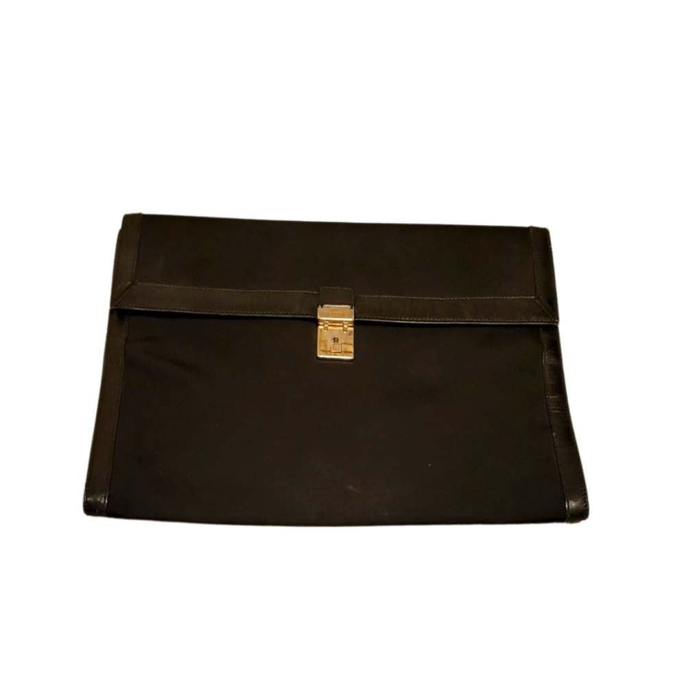 Gucci Black Portfolio Case Briefcase Carrying Leather - Great Condition…